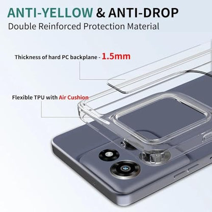for Moto G Power 5G 2025 Case Crystal Clear Slim Hard Case Hybrid Shockproof Bumper with Tempered Glass Screen Protector Full Body Anti-Yellow Anti-Scratch Phone Protective Cover - color: Moto G Power 5G 2025