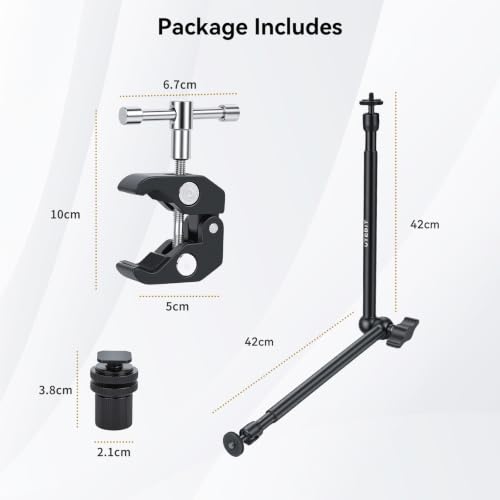 UTEBIT 20" Magic Arm Clamp, Overhead Action Camera Mount Holder Stand - size: 20 inch