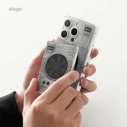 elago Clear Magnetic Card Holder for iPhone - color: AMP