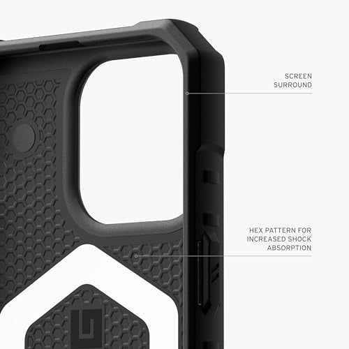 URBAN ARMOR GEAR UAG Case [Update Ver] Compatible with iPhone 15 Pro Case 6.1" Pathfinder Black Built-in Magnet Compatible with MagSafe Charging Rugged Military Grade Dropproof Protective Cover - color: Black