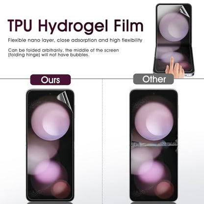 2 Sets Screen Protector for Samsung Galaxy Z Flip 5-6.7", Front/Back Full Coverage Soft Protective Film, Premium Folding,HD Clear Scratch Resistant - size: Samsung Galaxy Z Flip 5