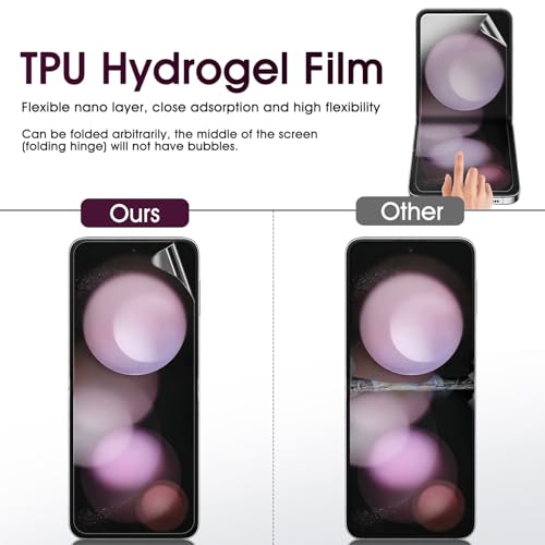 2 Sets Screen Protector for Samsung Galaxy Z Flip7-6.9", Front Flim + Back Flim Full Coverage HD Clear Scratch Resistant, Premium Folding - size: Samsung Galaxy Z Flip 7