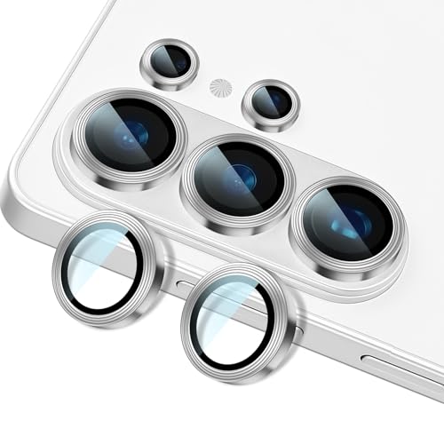 Camera Lens Protector for Samsung Galaxy s26 Ultra, Solid Color Spiral Ring - color: Silver