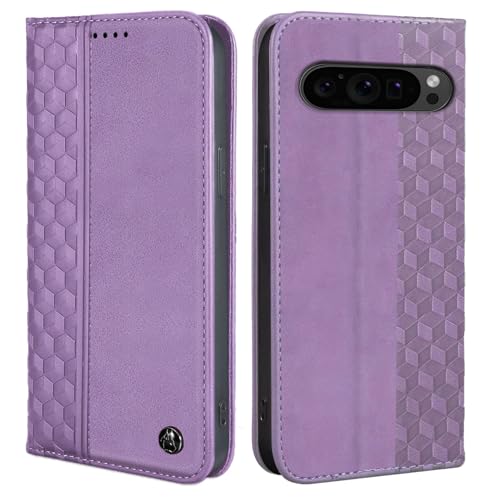 Wallet Case for Google Pixel 9/9 Pro 2024 6.3 inch - [Strong Magnetic] PU Leather Folio Flip Case with Card Holder Kickstand Protective Phone Cover - Purple - color: Purple, size: Google Pixel 9/9 Pro 6.3"