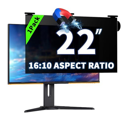 Magnetic Hanging Computer Privacy Screen for 22'' 16:10 Widescreen Monitor - color: 1 Pack Magnetic Hanging 22 Inch for 16:9
