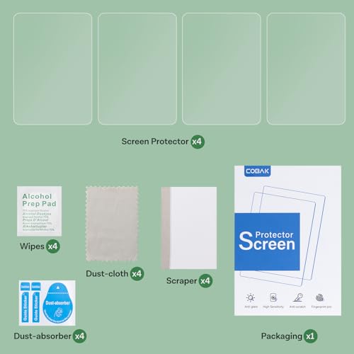 CoBak 4 Pack Anti-Glare Matte Screen Protector for 6" Kindle 2024 and 2022 (11 Generation) Kobo Nia, and PocketBook - High Clarity, Fingerprint Resistance, Anti-Bubble PET Film - color: Matte-4 Pack