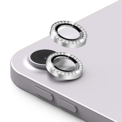 Zeking (2 Set) Bling Camera Lens Protector Compatible with iPad Air 11 (2026) 5G, Glitter Bling Sparkly 9H Tempered Glass Protector Metal Individual Ring (Bling-Silver) - color: BlingGold