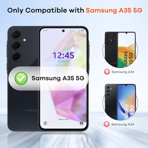 3+3 for Samsung Galaxy A35 5G Privacy Screen Protector Camera Protector - size: Galaxy A35 Privacy