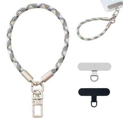 KIMAGIC Korean Dopamine Phone Wrist Strap - Handmade Thickened Phone Lanyard, Anti-Drop Hands-Free Charm - color: 11 Premium Titanium White