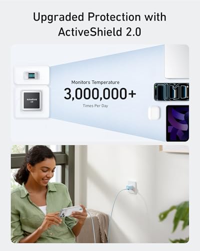 Anker Nano Phone Charger, 30W Portble and Foldable USB C GaN Charger - color: blue