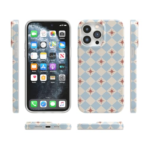 Casely iPhone 14 Pro Case | Chelsea Checker | Starlight Tiles | Compatible with MagSafe | Classic Ultra Slim Design - color: Chelsea Checker | Starlight Tiles, size: Iphone 14 Pro
