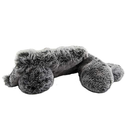 Fuzzy Fluffy Cute Girls Kids Plush Ball Bunny Fur Case for Moto G 5G 2024, Crossbody Strap, Dark Grey - color: Dark Grey, size: Moto G 5G 2024