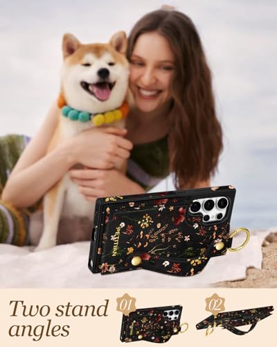Petitian for Samsung Galaxy S22 Ultra Wallet Case, Growing Flower - color: Grow Flower, size: Samsung Galaxy S22 Ultra