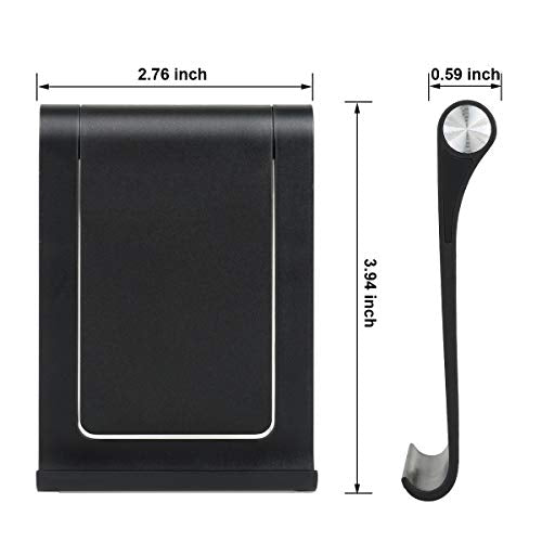 Cell Phone Stand Holder Multi-Angle Adjustable Phone Desk Stand Tablet Holder for iPhone 17 16 15 14 13 12 11 Pro Max XS XR 8 Plus 6 7 Galaxy S22 S21 S20 S10 S9 Edge Android Smartphone - color: Black