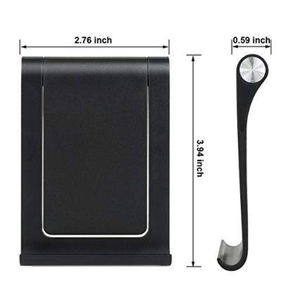 Cell Phone Stand Holder Multi-Angle Adjustable Phone Desk Stand Tablet Holder for iPhone 17 16 15 14 13 12 11 Pro Max XS XR 8 Plus 6 7 Galaxy S22 S21 S20 S10 S9 Edge Android Smartphone - color: Black