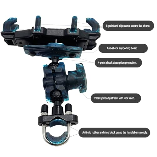 ATV Phone Holder Motorcycle Phone Mount,4 Wheeler Anti-theft No-shake