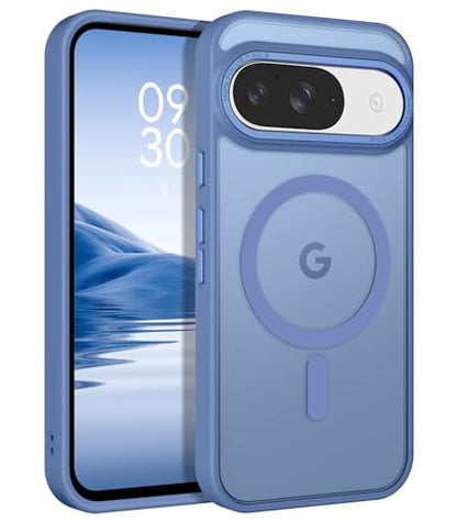 BENTOBEN for Google Pixel 9 Case [Compatible with Magsafe] Translucent Matte Magnetic Pixel 9 Case Slim Thin Shockproof Women Men Girls Boys Protective Phone Cases for Google Pixel 9 6.3" 2024, Blue - color: Blue