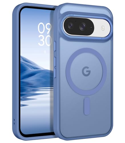 BENTOBEN for Google Pixel 9 Case [Compatible with Magsafe] Translucent Matte Magnetic Pixel 9 Case Slim Thin Shockproof Women Men Girls Boys Protective Phone Cases for Google Pixel 9 6.3" 2024, Blue - color: Blue