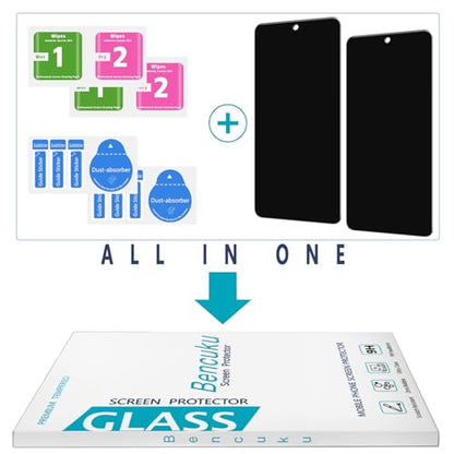2 Pack Privacy Screen Protector for Motorola Moto G 5G 2026 - color: Black-Moto G 5G 2026