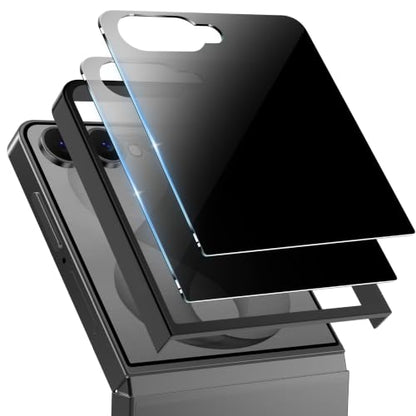 2 Pack for Samsung Galaxy Z Flip 8 Privacy Screen Protector | Outer Privacy 9H Tempered Glass Film, 25° Anti-Spy, Anti-Scratch, Easy Installation, Compatible with Z Flip 8 / Z Flip 7 - size: Galaxy Z Flip 8