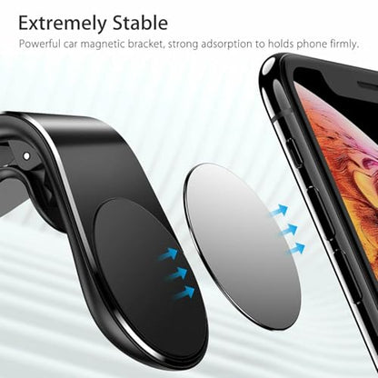 2Pcs Sliver Universal Phone Holder Clip Car Air Magnetic Mount Bracket for GPS Suporte Celular, Vent Clip Phone Holder,Cell Phone Automobile Cradles