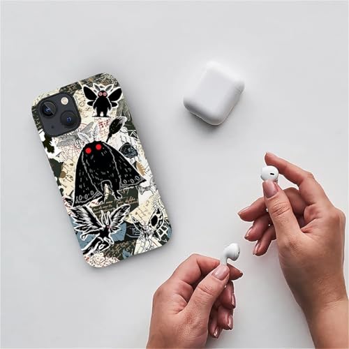 Case for iPhone 14 Plus, Dual Layer Phone Cover, Mothman Collage | Shockproof Hybrid Phone Case, Soft TPU and Hard PC, Durable Anti-Scratch Protection - color: Mothman Collage, size: Iphone 14 Plus