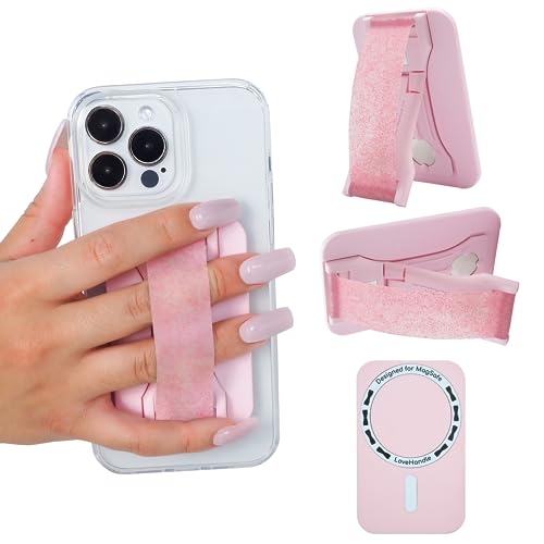 LOVEHANDLE PRO for MagSafe Phone Grip + Kickstand - Pink Diamond Glitter