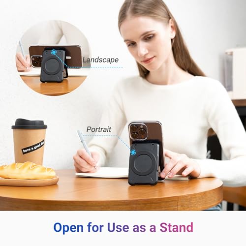 PROfezzion Double Sided Magnetic Wallet 4-Card Holder for MagSafe iPhones - color: Black