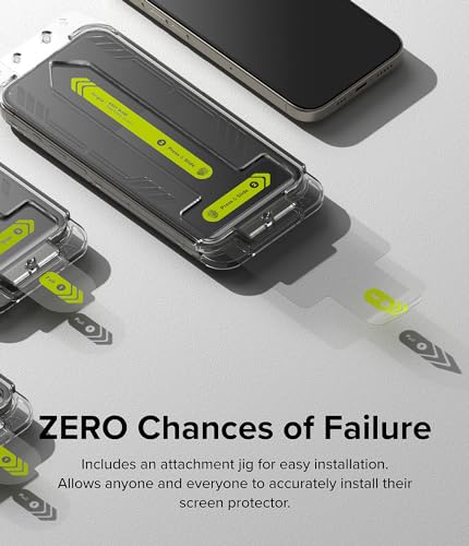 Ringke for iPhone 15 Pro Max Screen Protector [Easy Slide, 2 Pack]