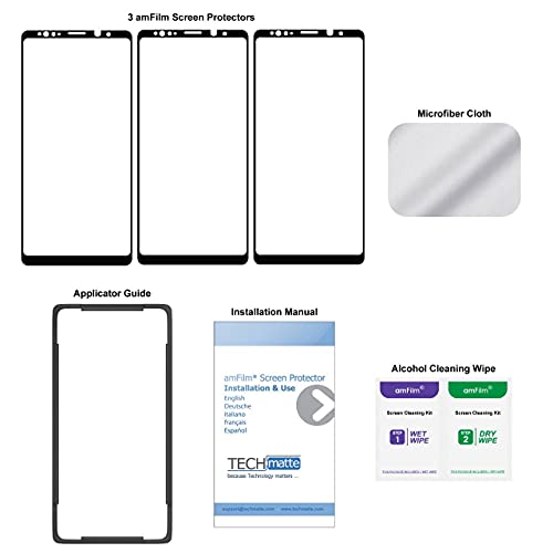 amFilm Screen Protector for Samsung Galaxy Note 9 Tempered Glass 3 Pack