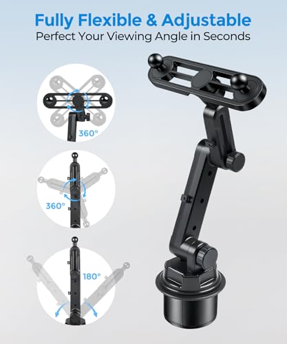 Dual Cup Holder Phone Mount for Car, MagSafe & Clamp Holder, Holds 2 Phones - color: Clamp & Magsafe