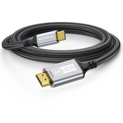 USB C to HDMI Cable 10Ft for Home Office (4K@60Hz) for Laptop - size: 10FT, style: 1 Pack