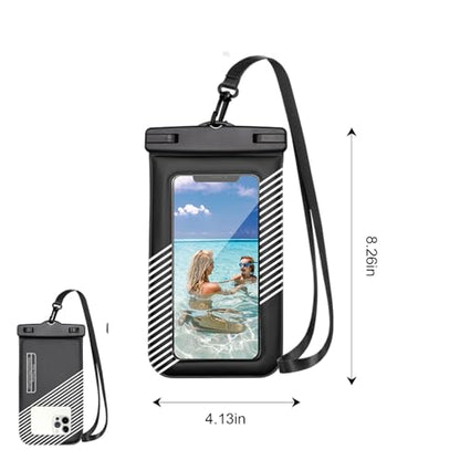 1 Pcs Waterproof Phone Case for Beach Adventures Swimming Outdoor Activities with Touch Screen Adjustable Strap (White) - color: White
