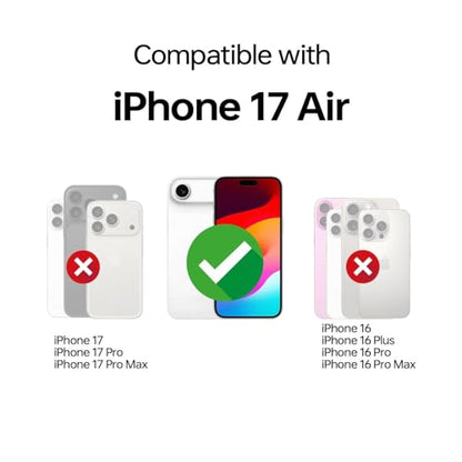 Magnetic for iPhone 17 Air Case Clear with [Camera Control Cover] [Compatible with MagSafe] Slim & Non-Slip Frosted Hard PC Back & Soft TPU Bumper Matte Phone Cover for iPhone 17 Air 6.6" - size: iPhone 17 Air