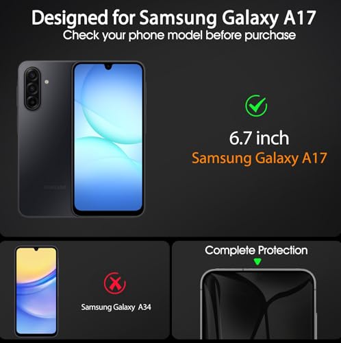 TPU Privacy Screen Protector for Samsung Galaxy A17 6.7", 3 Pack - size: Samsung Galaxy A17