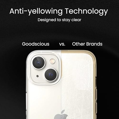 For iPhone 13 Case Clear & iPhone 14 Clear Case 6.1", Anti Yellowing for Clear Phone Case iPhone 13 & 14, Transparent Shockproof Drop Protection,Compatible with Apple 13/14 & Magsafe Wireless Charging - color: Transparent