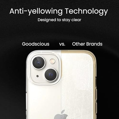For iPhone 13 Case Clear & iPhone 14 Clear Case 6.1", Anti Yellowing for Clear Phone Case iPhone 13 & 14, Transparent Shockproof Drop Protection,Compatible with Apple 13/14 & Magsafe Wireless Charging - color: Transparent