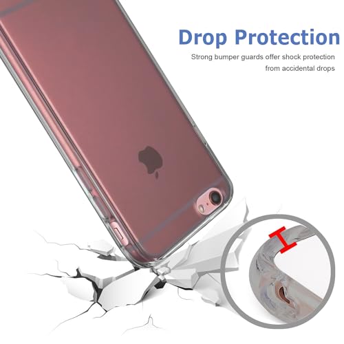 TENOC Phone Case Compatible with iPhone 6 Plus & iPhone 6s Plus, Gray Case Clear Shockproof Protective Bumper Slim Cover for 5.5 Inch - color: Clear Gray, size: iPhone 6/6s Plus