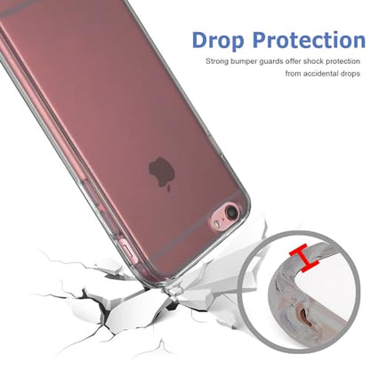 TENOC Phone Case Compatible with iPhone 6 Plus & iPhone 6s Plus, Gray Case Clear Shockproof Protective Bumper Slim Cover for 5.5 Inch - color: Clear Gray, size: iPhone 6/6s Plus