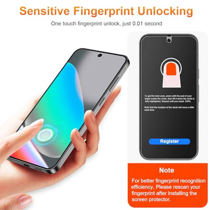 2 Pack for Google Pixel 10 Anti-Glare Matte TPU Screen Protector, Smooth and Responsive Touch Screen Protector Film for Gamming, [Support Fingerprint Unlock] [Self-Healing] [Not Glass] - size: pixel 10 privacy screen protector