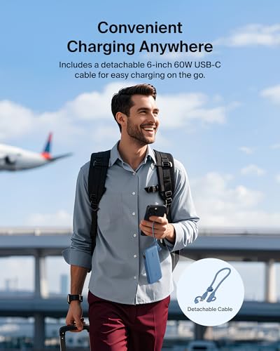 Belkin 20000mAh 20W Power Bank, Digital Display, 2 USB C and USB A Ports - color: Blue, style: 20K mAh