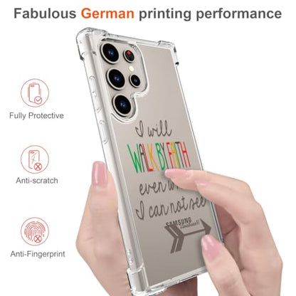Hungo Galaxy S24 Ultra Case Christian Bible Verses Cute Clear Design, Girly for Women Girls Transparent Case Compatible with Samsung Galaxy S24 Ultra Religious Religion - color: Bible Verses