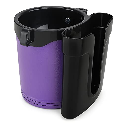 Accmor 3-in-1 Bike Cup Holder with Cell Phone Keys Holder, Bike Water Bottle Holders, Universal Bar Drink Cup Can Holder for Bicycles, Motorcycles, Scooters, Black Purple - color: Black Purple