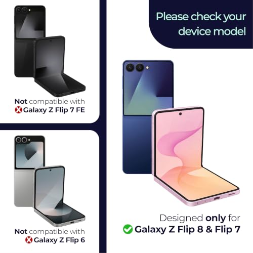 ArmorSuit 2+2 Pack Paper-Feel Texture Screen Protector for Samsung Galaxy Z Flip 8 / Flip 7 Case Friendly MilitaryShield Matte Film - Made in the USA