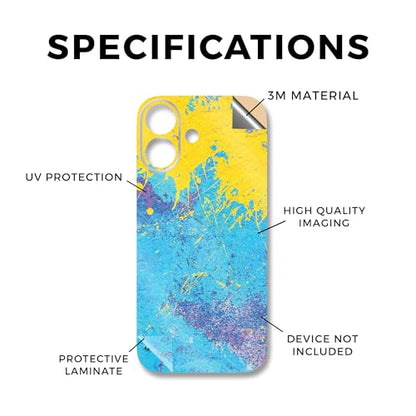 Glossy Glitter Phone Skin Compatible with Apple iPhone 17 - Splatter Wall - Premium 3M Vinyl Protective Wrap Decal Cover - Easy to Apply | Crafted in The USA by MightySkins - color: Splatter Wall, size: iPhone 17 (Full Wrap), style: Glossy Glitter Finish