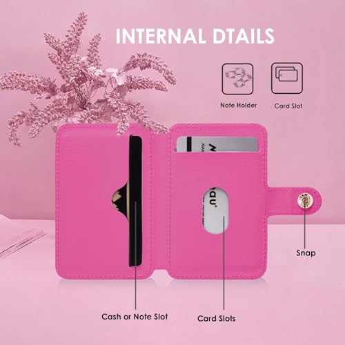 M-Plateau Card Holder for Back of Phone With Adhesive Sticker - color: Rose Red