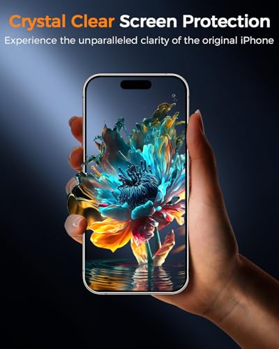 SIBEITU 3+3 Pack Screen Protector for iPhone 13 6.1 Inch Tempered Glass | 3 Pack Screen + 3 Pack Camera Lens Protector, HD Clear 9H Hardness, Scratch Resistant, Sensor Protection, Case Friendly - size: iPhone 13 6.1"