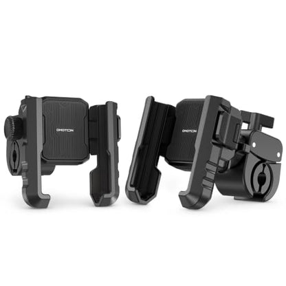 OMOTON BK01 Anti-Vibration Bike Phone Mount, Quick Lock for Riders 2 Packs - color: 4-Black & Black