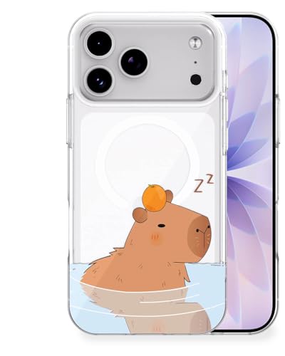 Feams for iPhone 17 Pro Case [Compatible with Magsafe] Slim Shockproof Protective Clear Phone Cover for iPhone 17 Pro 6.3" Women Girls, Capybara - color: Capybara, size: for iPhone 17 Pro (6.3 Inch)