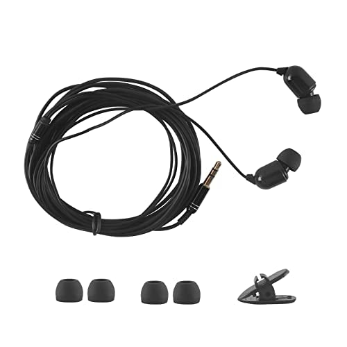 YOCUNKER 3.5mm Wired Earphone, in-Ear Earbuds, High Sound Quality, 3 Meter Length Cord, Lightweight, Smartphone/Tablet/Laptop/TV Earphones, Watch TV from a Distance, No Microphone(Black) - color: Black